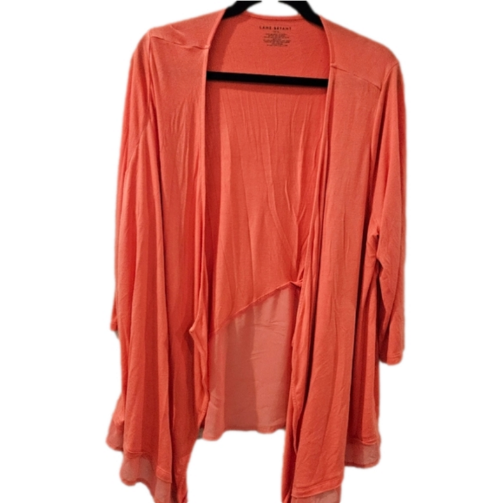 Lane Bryant cardigan shawl wrap coral size 14 size 16